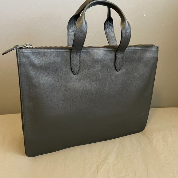 NWT coach METROPOLITAN SOFT BRIEF (COACH 32249) navy - Picture 2 of 5